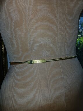 Vintage Accessocraft Gold Snake Metal Stretch Belt